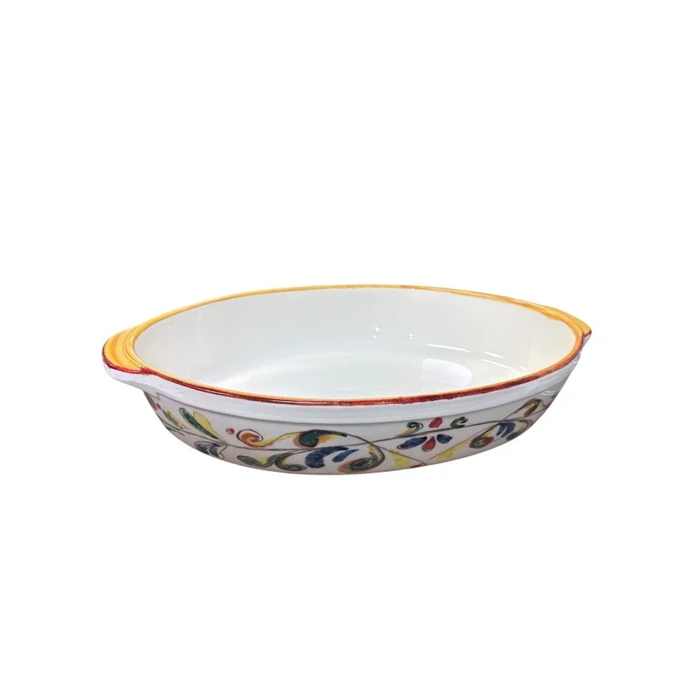 Sur La Table handcrated Italian cermic serve bowl 9.5